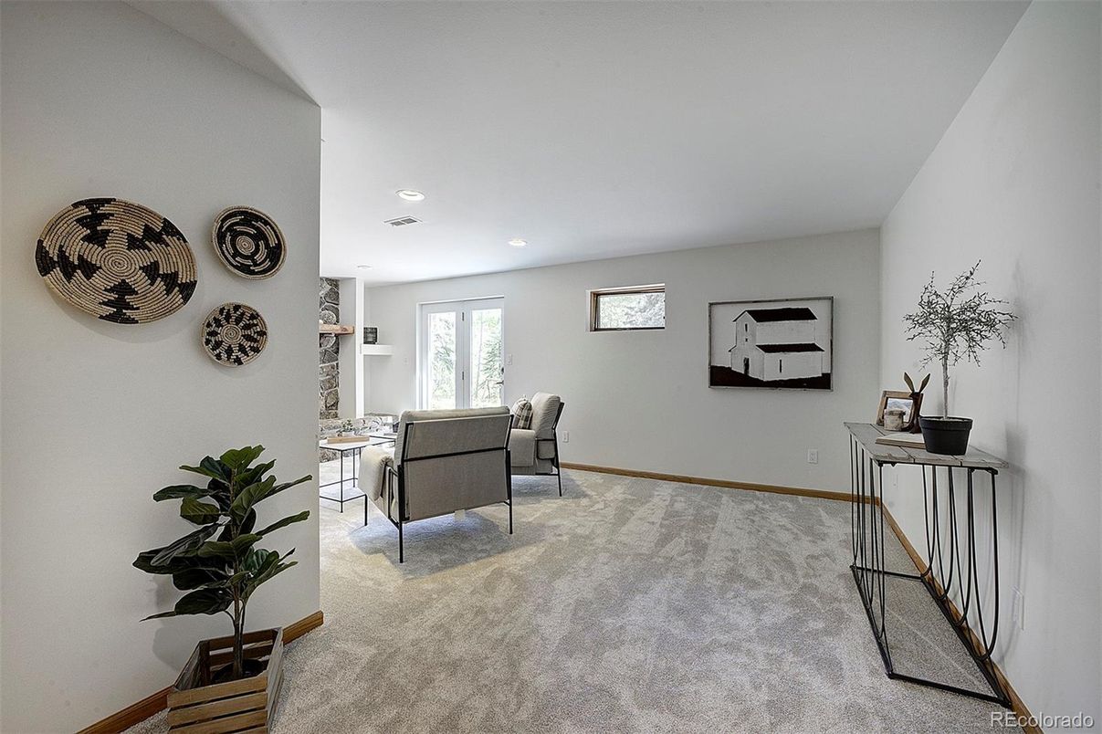 Interior, Living room, Recessed Lighting
