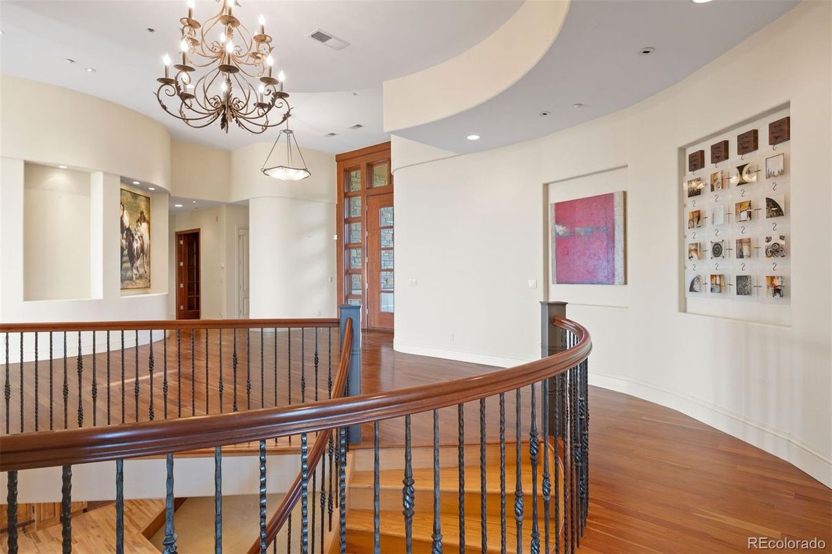 Chandelier, Interior, Recessed Lighting, Wood Texture Flooring