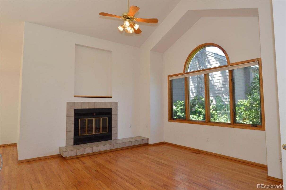 Empty room, Fireplace, Interior, Wood Texture Flooring