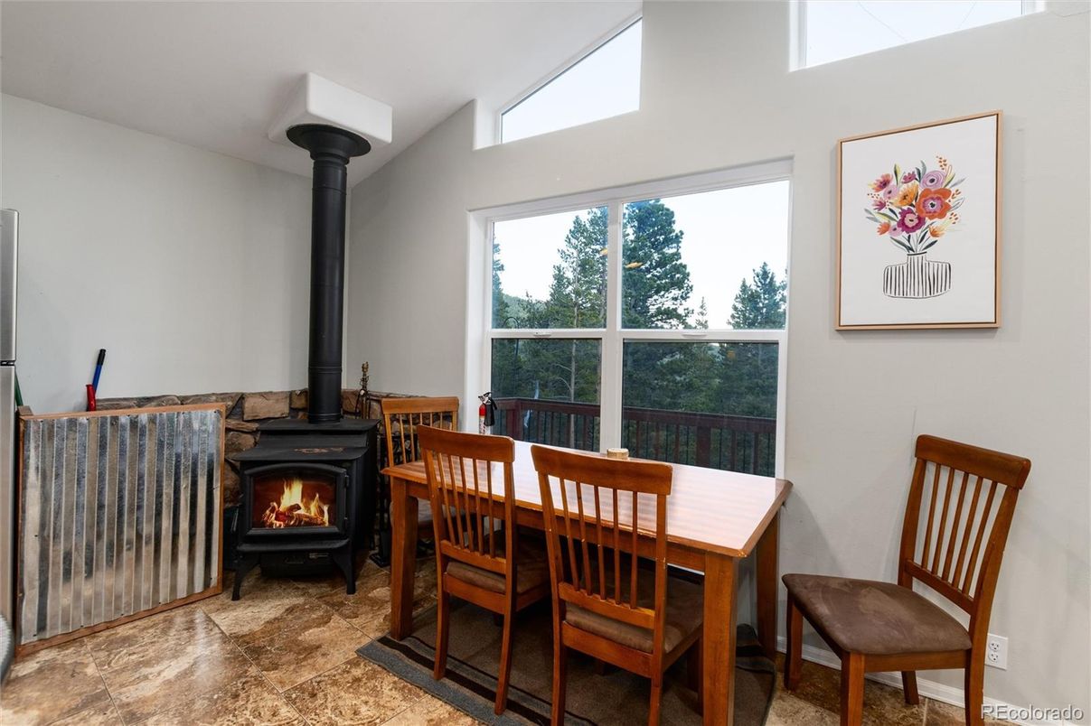 Dining room, Fireplace, Interior