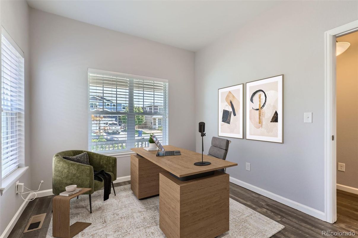 Home Office, Interior, Wood Texture Flooring