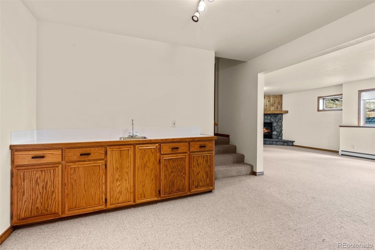 Empty room, Fireplace, Interior