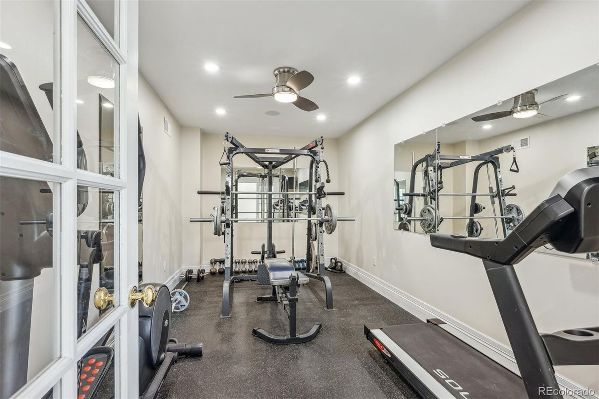 Fitness Equipment, Interior, Recessed Lighting