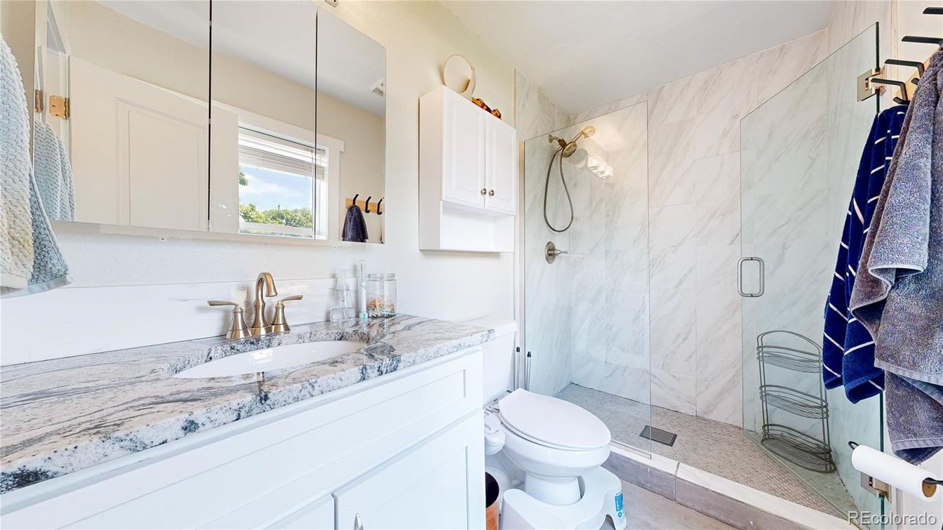 Bathroom, Glass Shower, Interior, Marble Walls