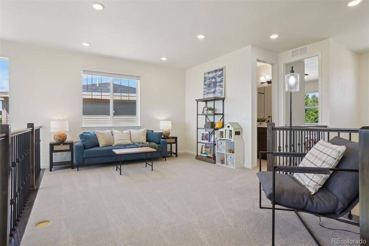 Interior, Living room, Recessed Lighting