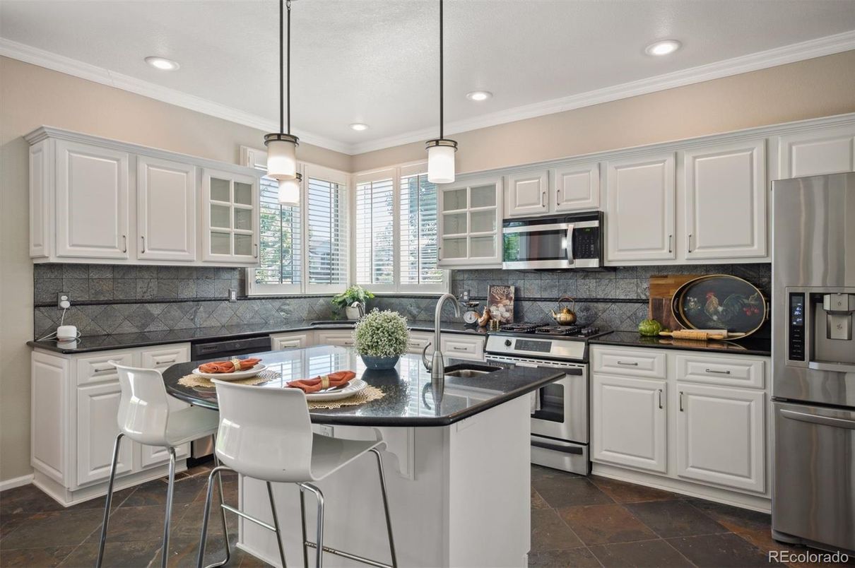 Interior, Kitchen, Pendant Lights, Recessed Lighting, Stainless Steel Appliances