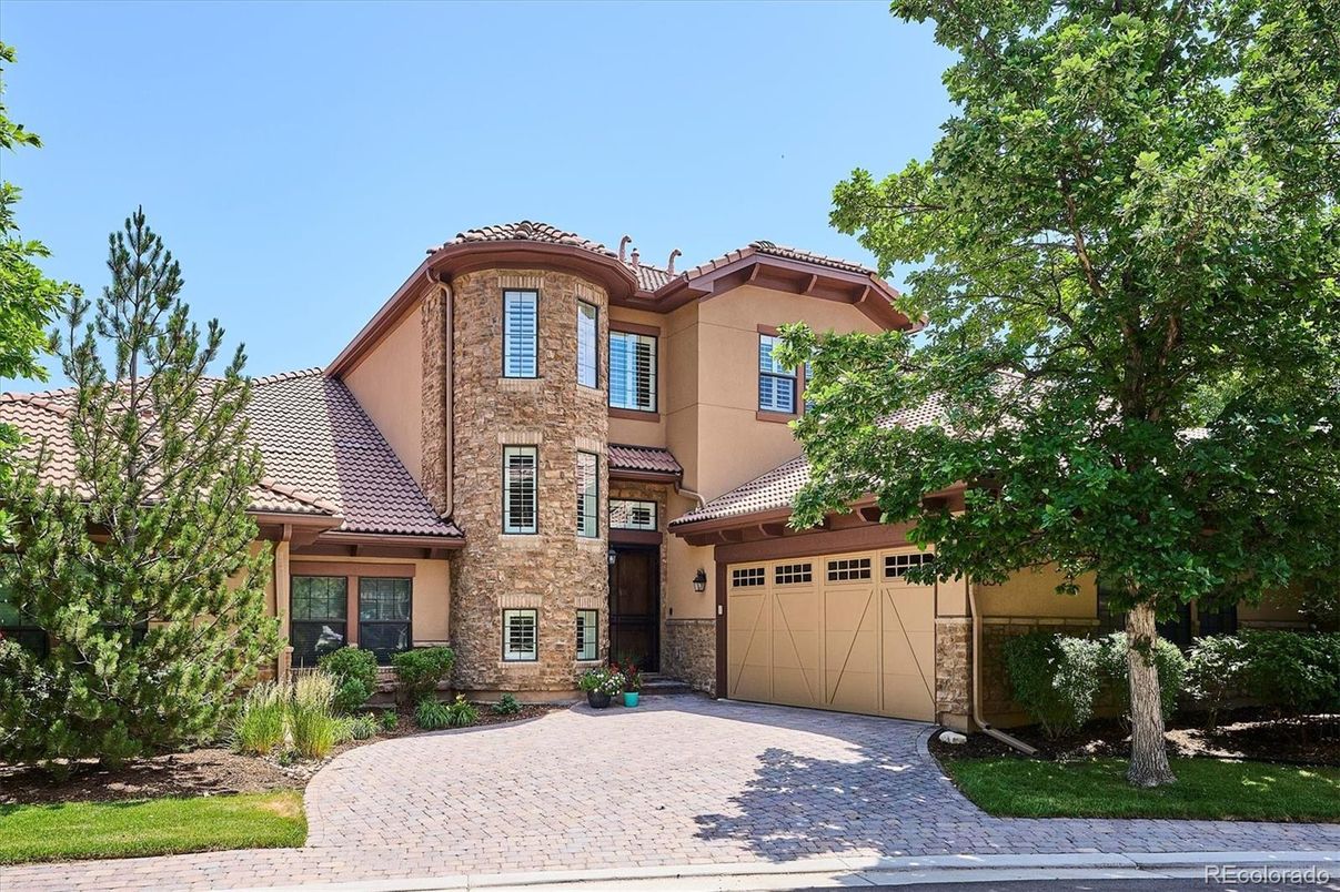 Attached, Exterior, Facade, Brick Facade, Mediterranean