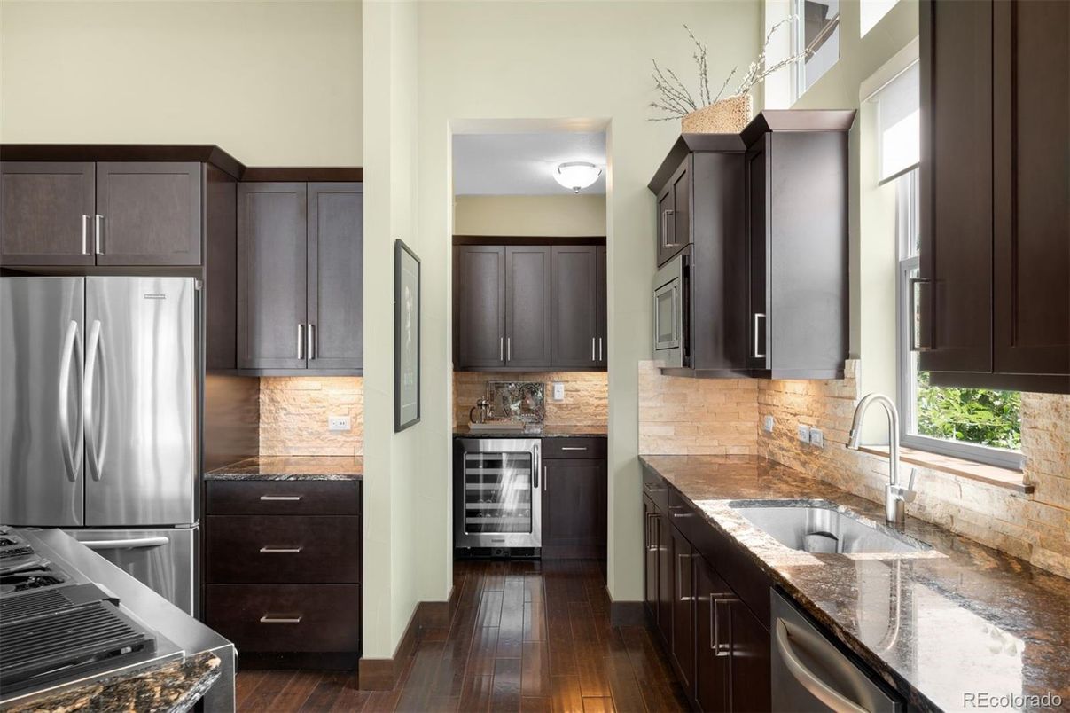 Interior, Kitchen, Wood Texture Flooring