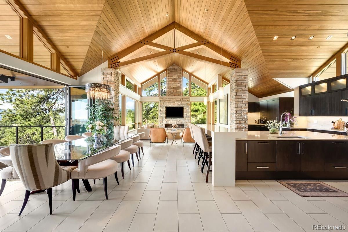 Dining room, Fireplace, Interior, Living room, Wooden Beams, Wooden Ceilings