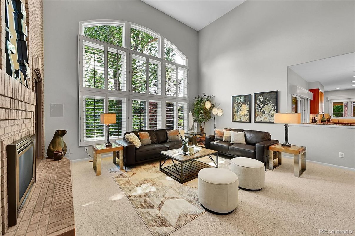 Fireplace, Interior, Living room, Recessed Lighting