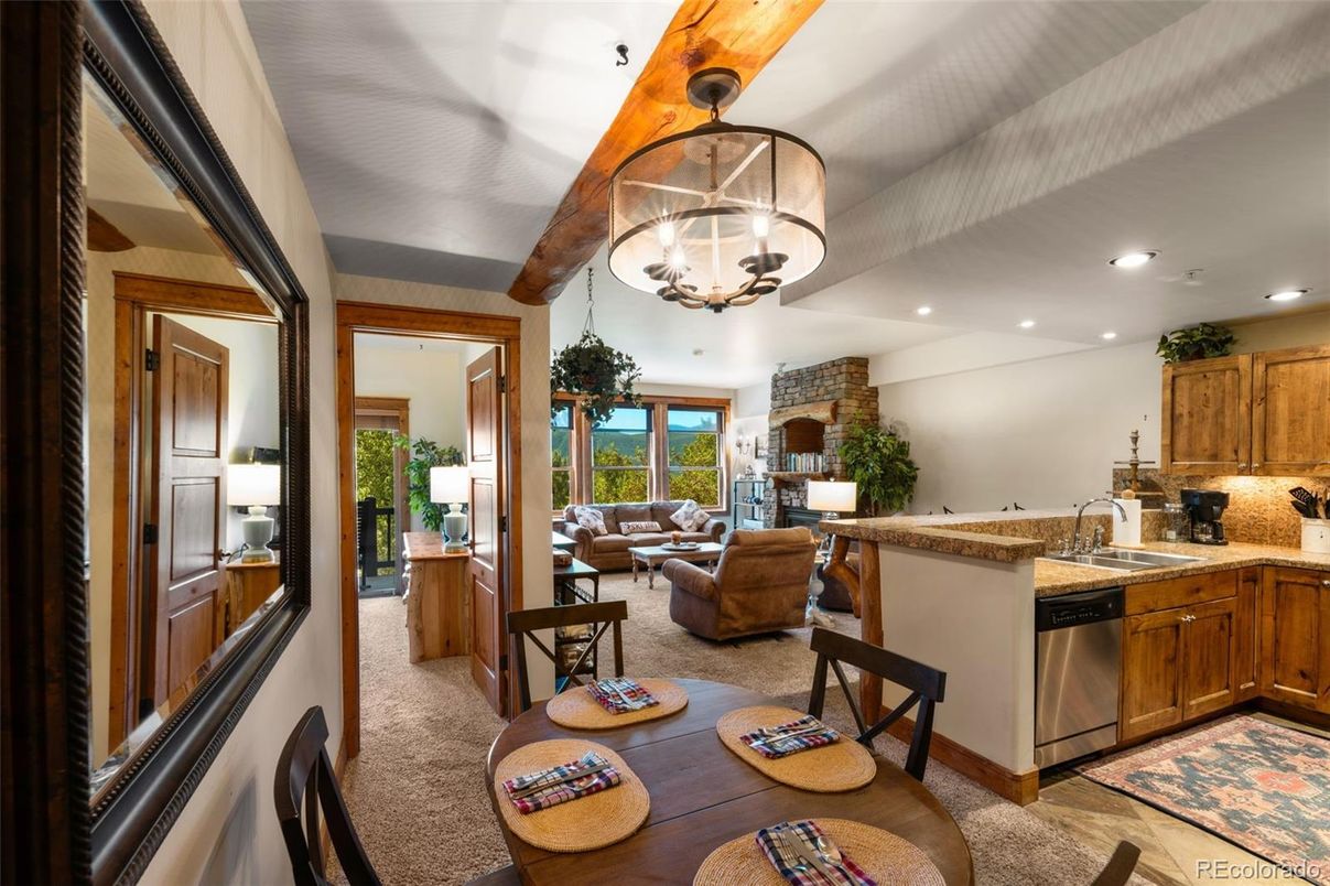 Dining room, Interior, Kitchen, Living room, Recessed Lighting