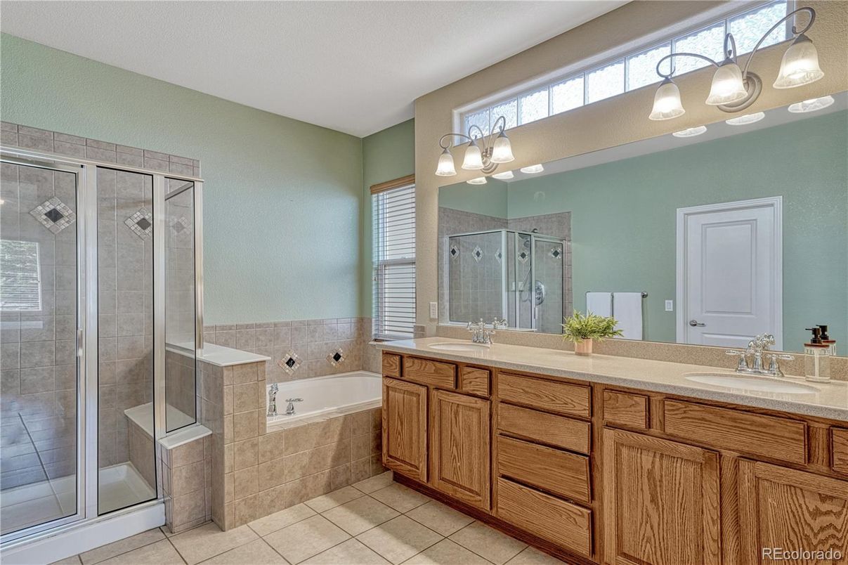 Bathroom, Dual Sink Vanities, Glass Shower, Interior