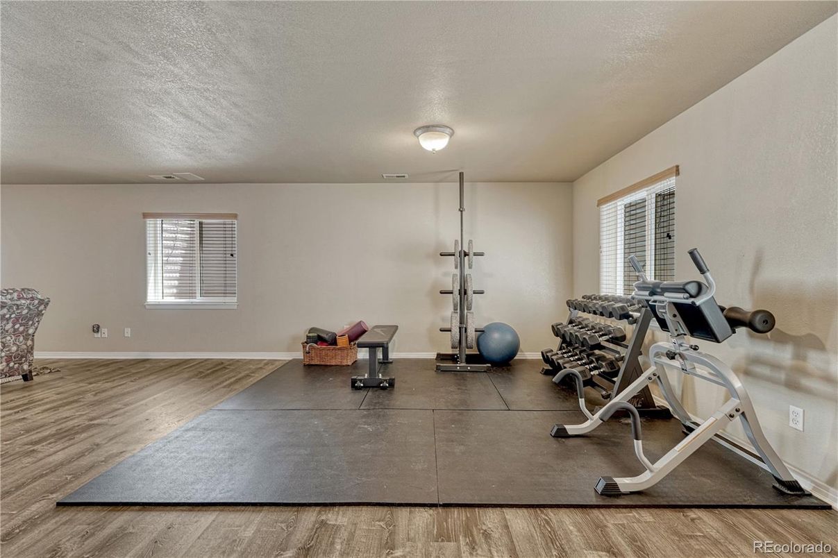 Fitness Equipment, Interior, Wood Texture Flooring