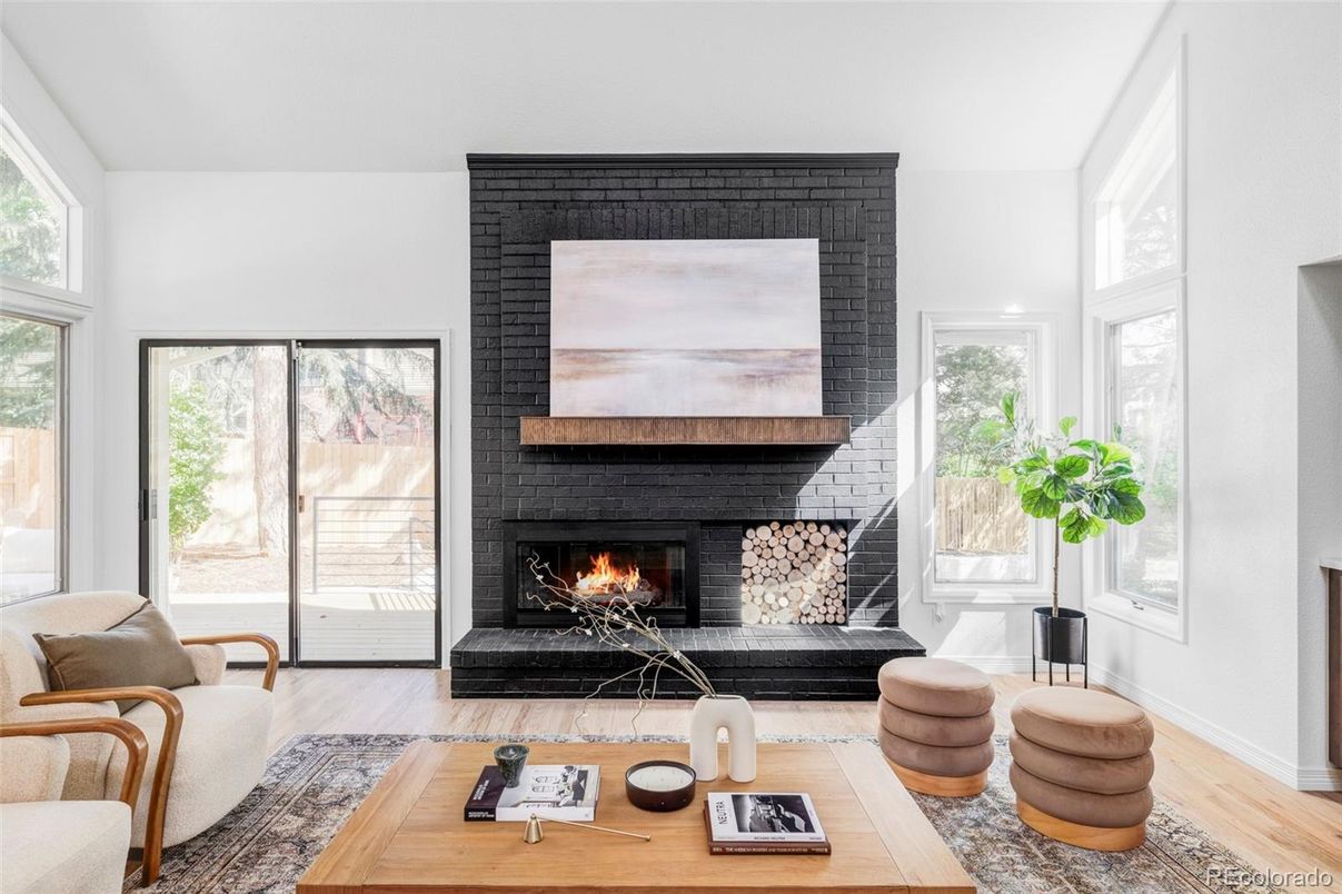 Fireplace, Interior, Living room, Wood Texture Flooring
