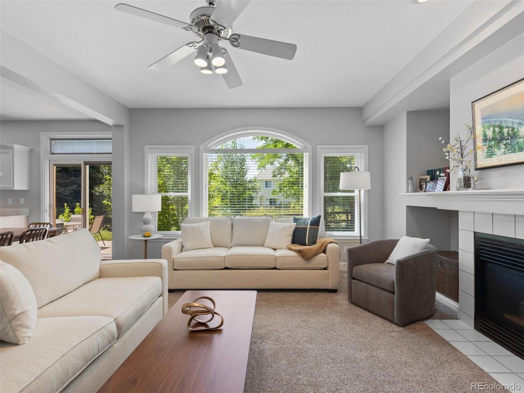 Dining room, Fireplace, Interior, Living room
