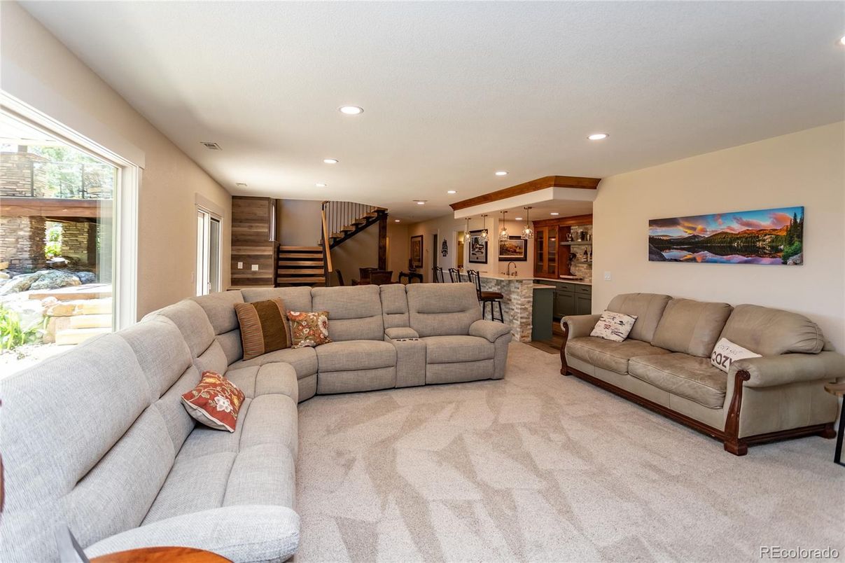 Interior, Kitchen, Living room, Recessed Lighting
