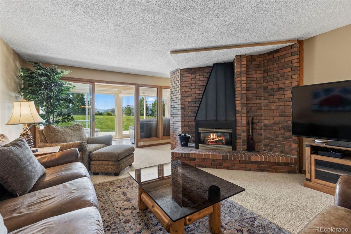 Fireplace, Interior, Living room, Stone Walls