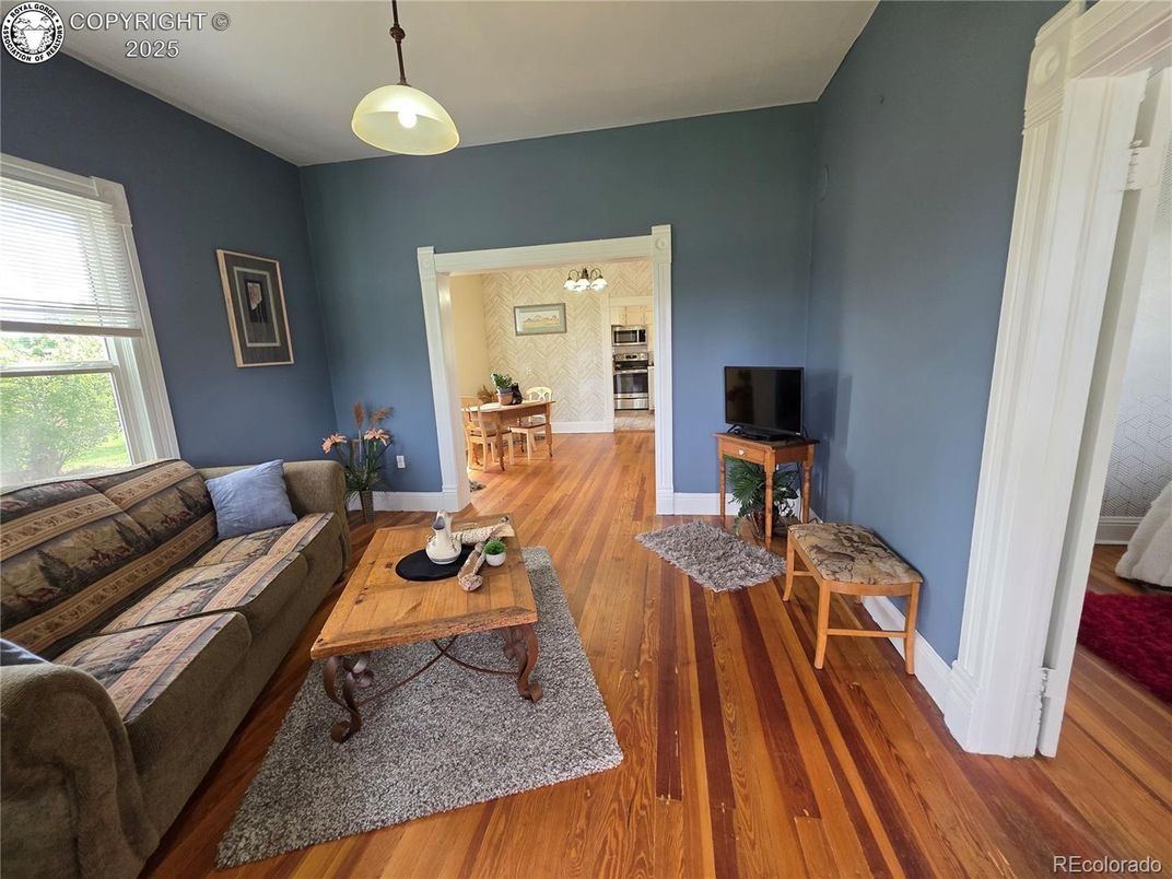 Interior, Living room, Pendant Lights, Wood Texture Flooring