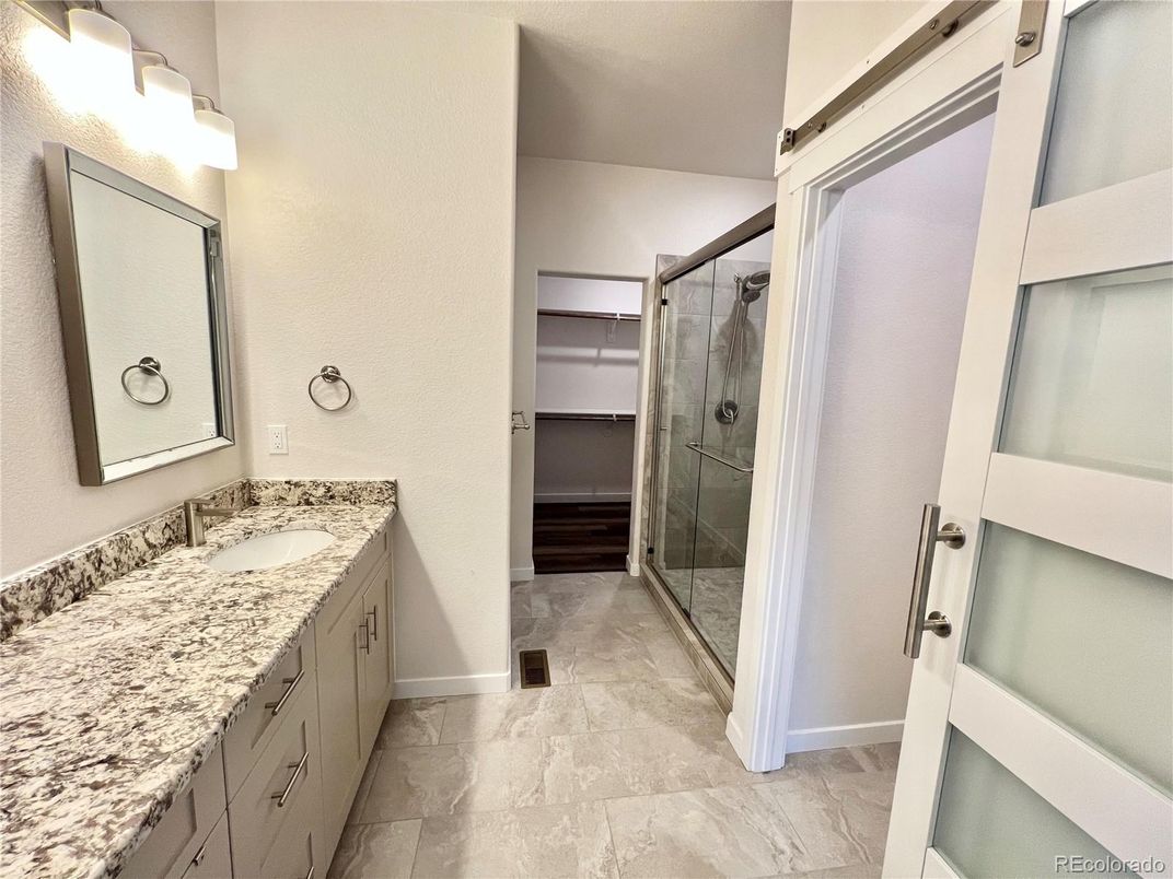 Bathroom, Dual Sink Vanities, Glass Shower, Interior