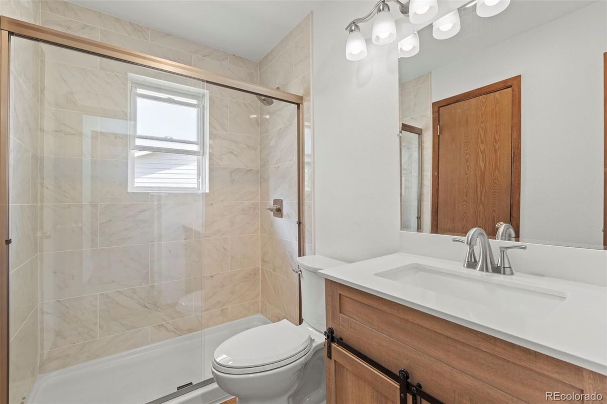 Bathroom, Glass Shower, Interior, Marble Walls