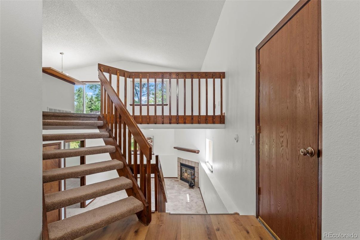 Fireplace, Interior, Wood Texture Flooring