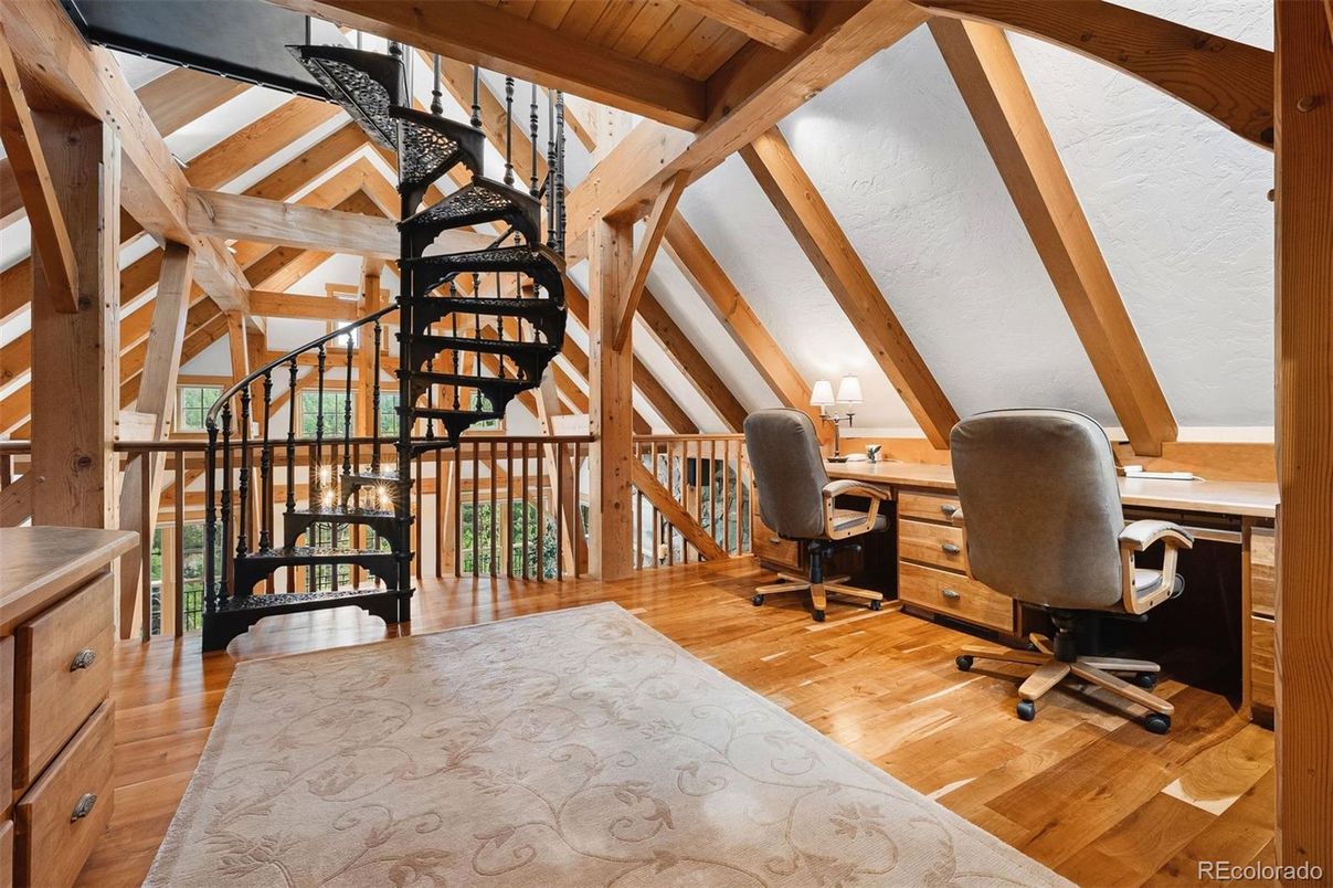 Home Office, Interior, Wooden Beams, Wooden Ceilings, Wood Texture Flooring