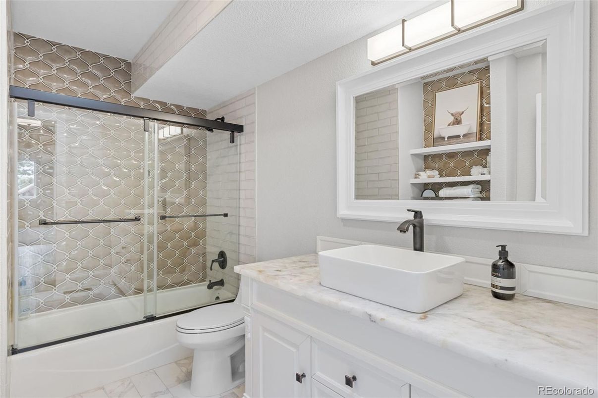 Bathroom, Glass Shower, Interior, Marble