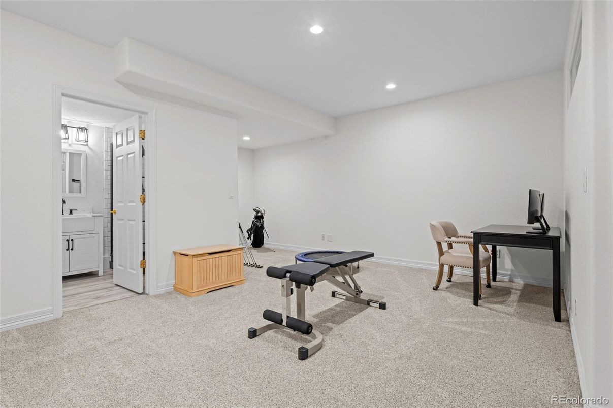 Fitness Equipment, Home Office, Interior, Recessed Lighting