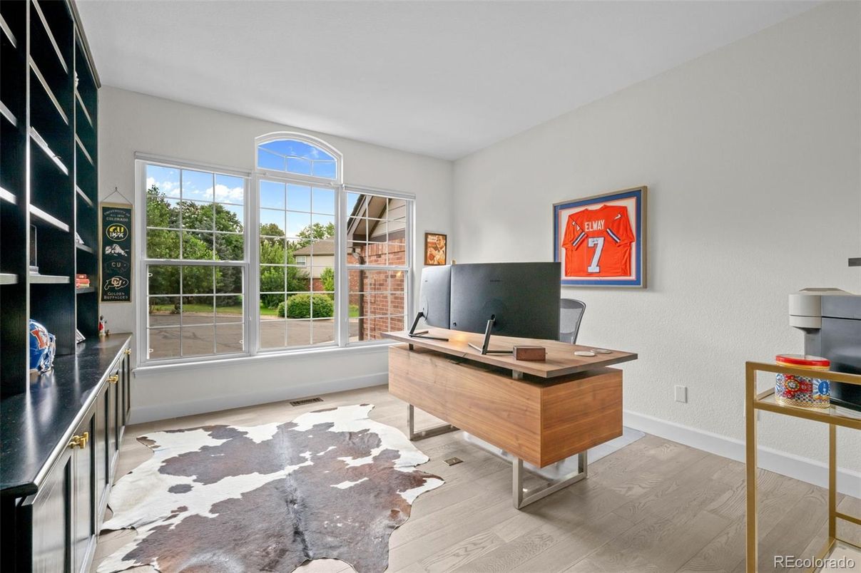Home Office, Interior, Wood Texture Flooring