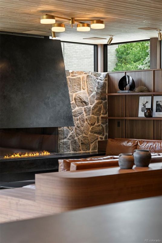 Fireplace, Interior, Stone Walls