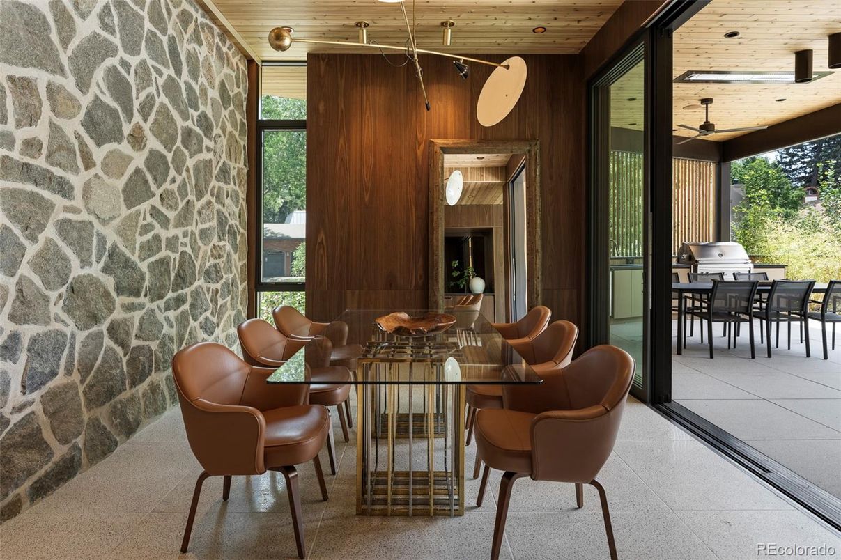 Dining room, Interior, Wooden Walls