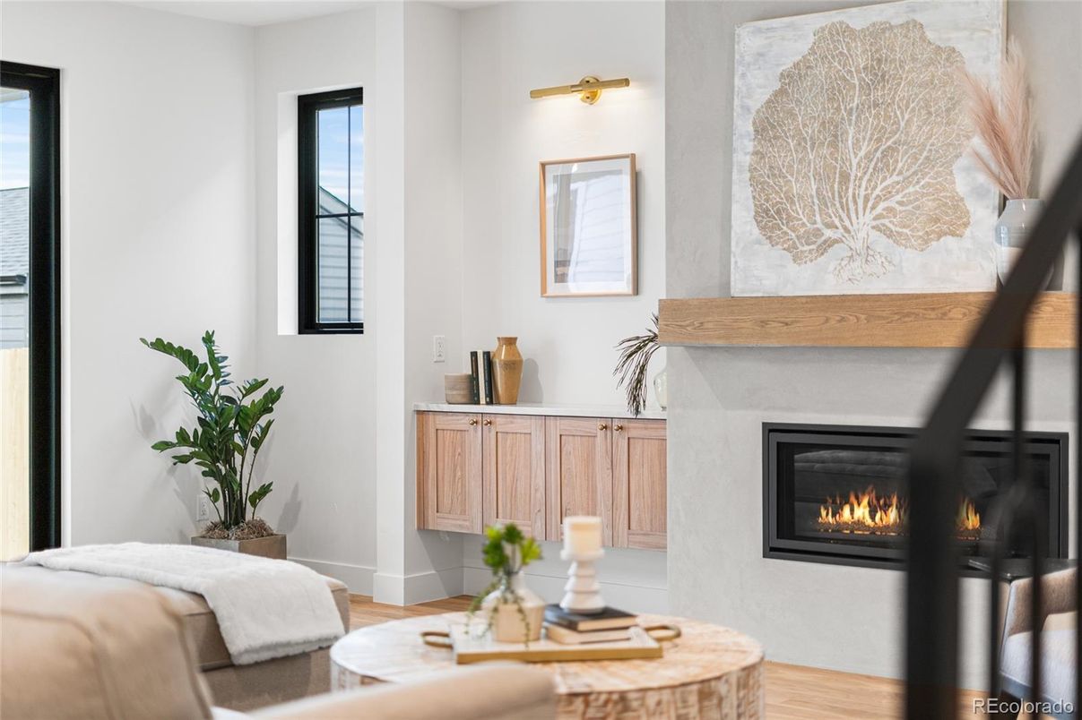 Fireplace, Interior, Wood Texture Flooring