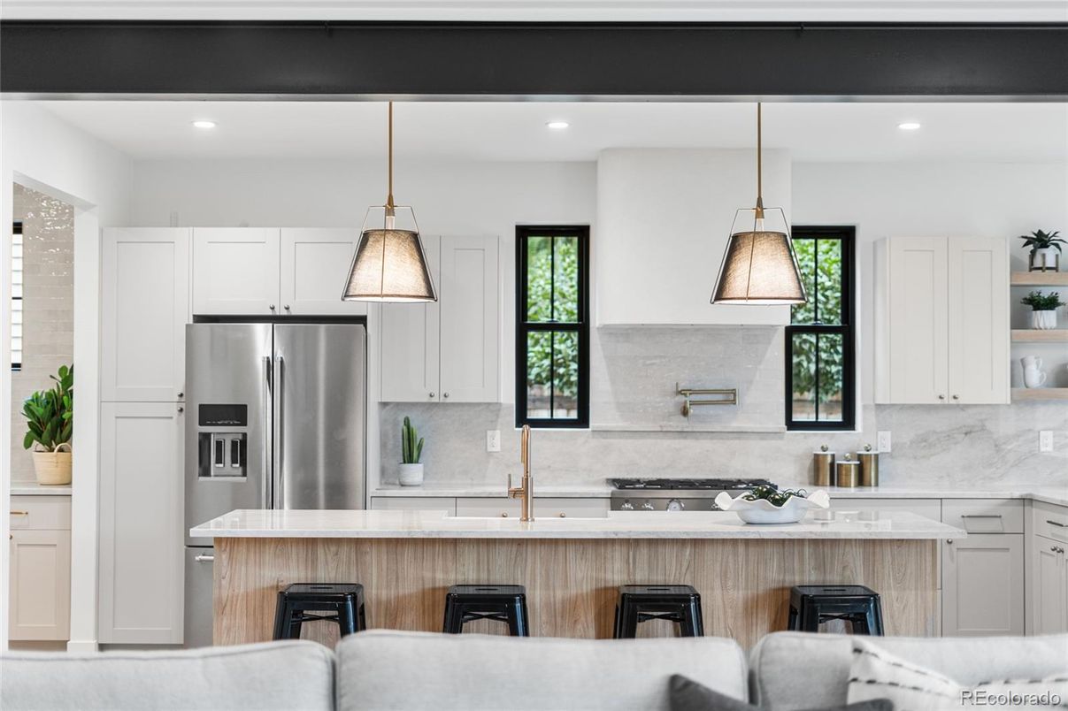 Interior, Kitchen, Pendant Lights, Recessed Lighting, Stainless Steel Appliances