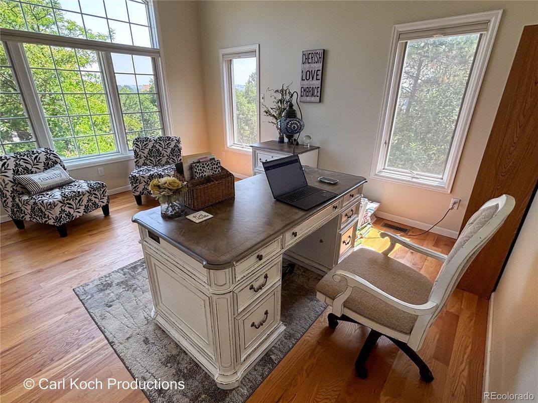 Home Office, Interior, Wood Texture Flooring