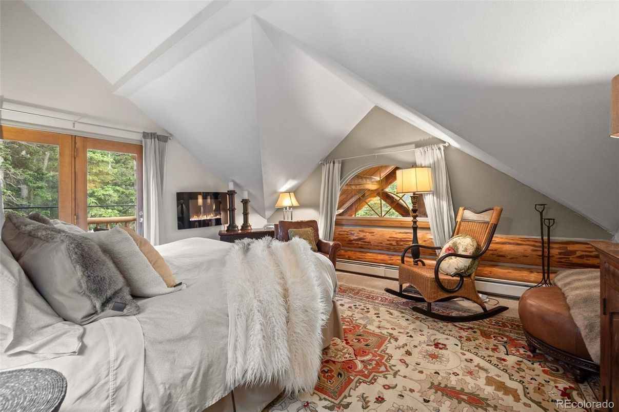 Bedroom, Fireplace, Interior