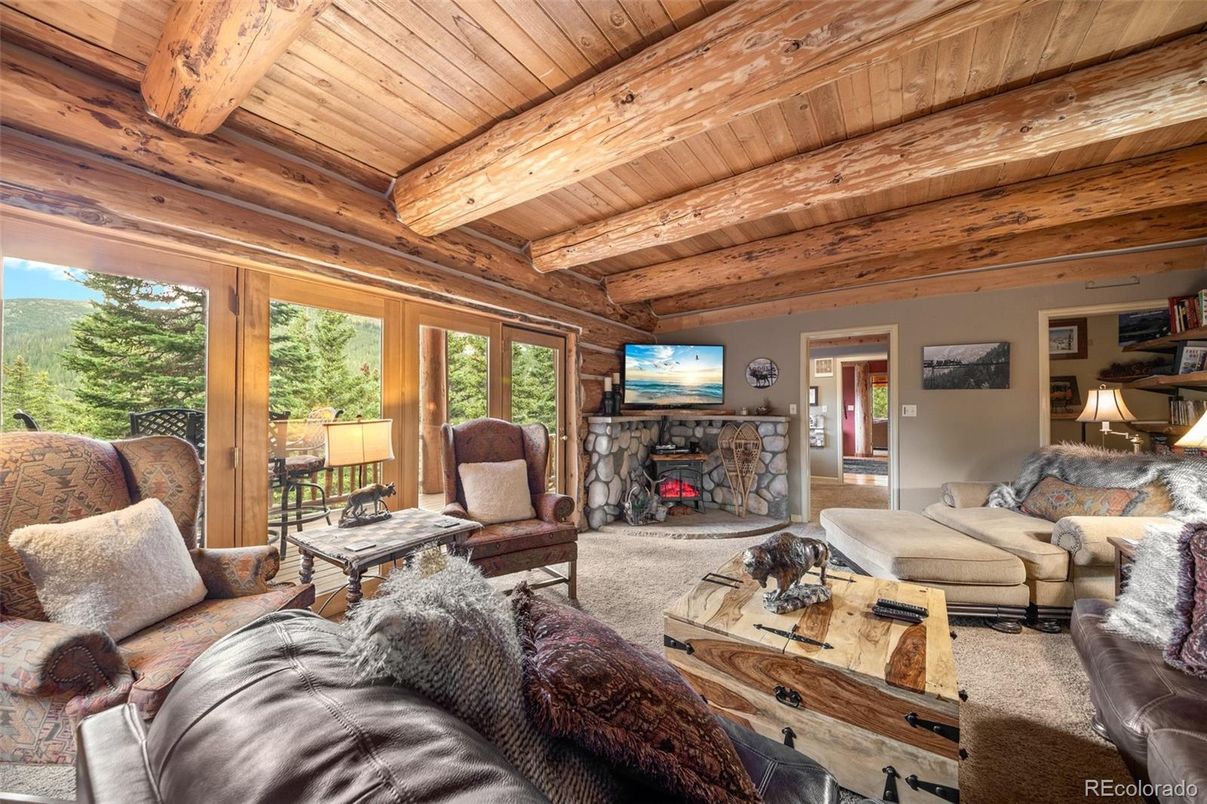 Interior, Living room, Wooden Beams, Wooden Ceilings