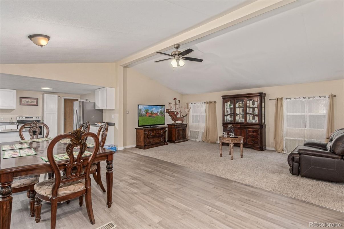 Dining room, Interior, Wood Texture Flooring