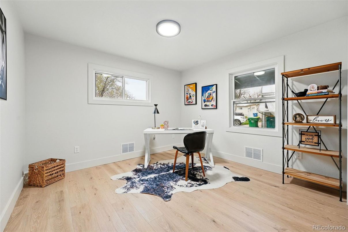 Home Office, Interior, Wood Texture Flooring
