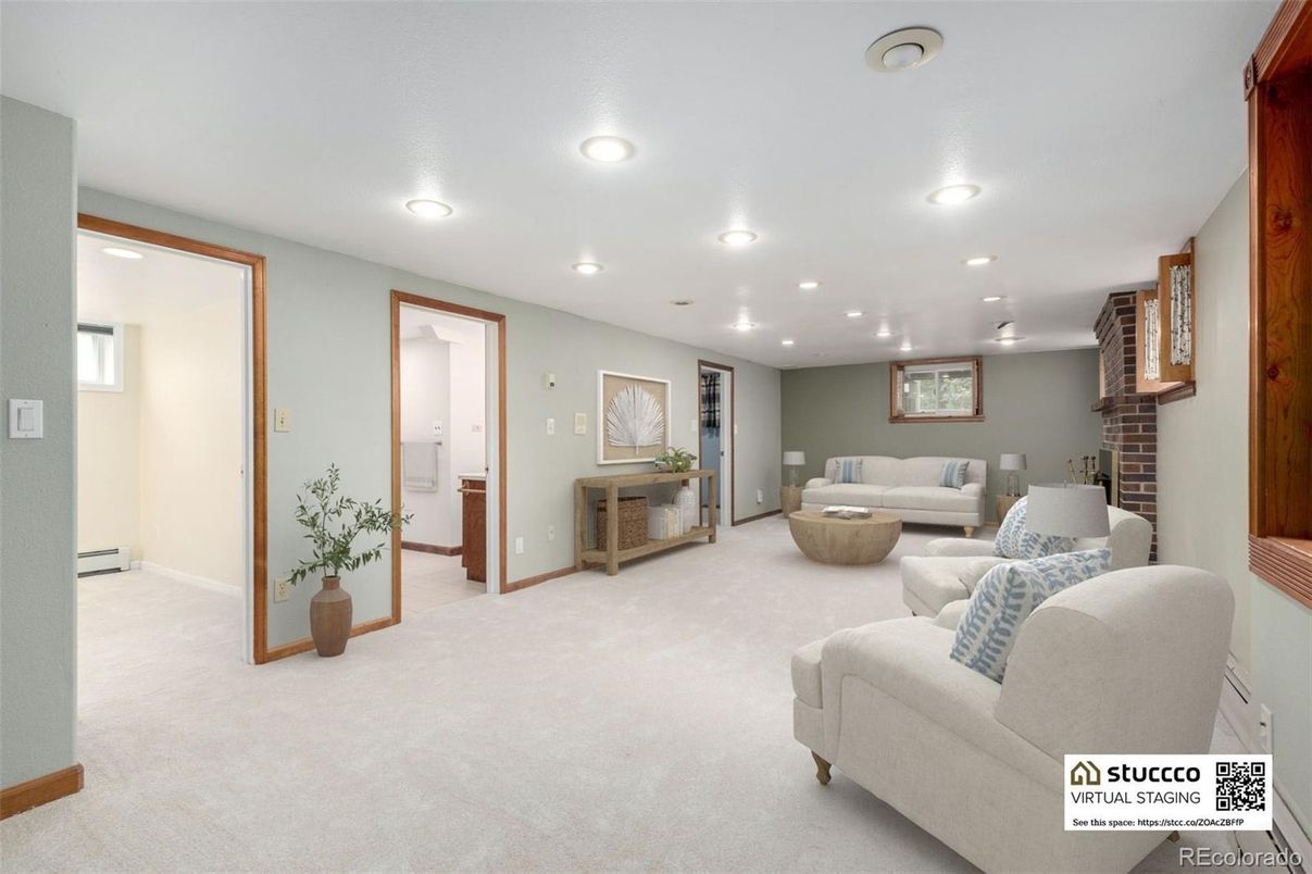 Interior, Living room, Recessed Lighting