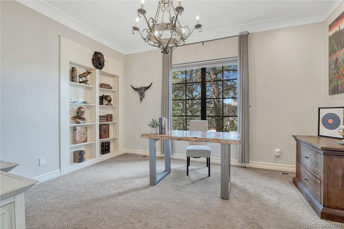 Chandelier, Home Office, Interior