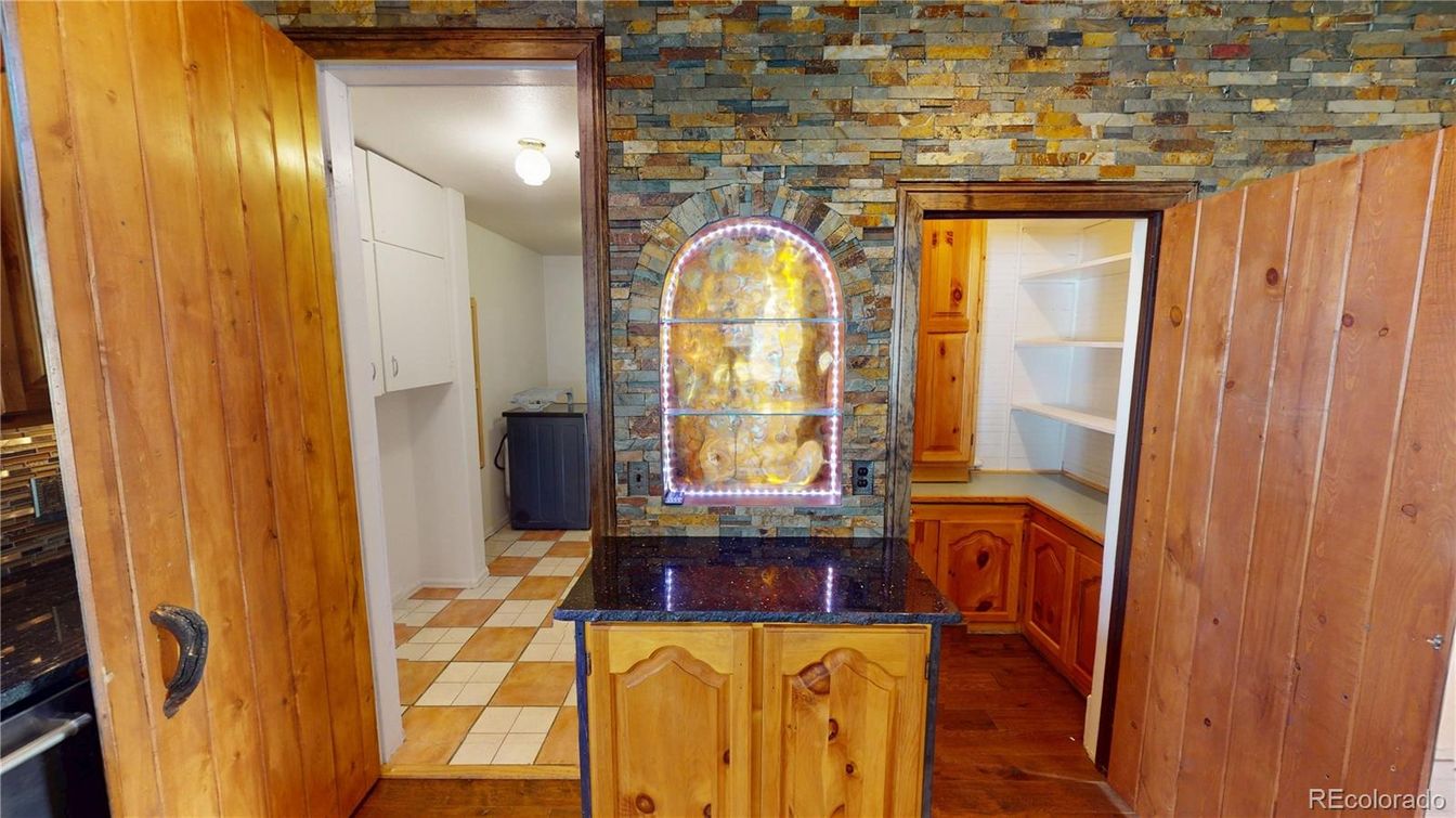 Interior, Stone Walls, Wood Texture Flooring
