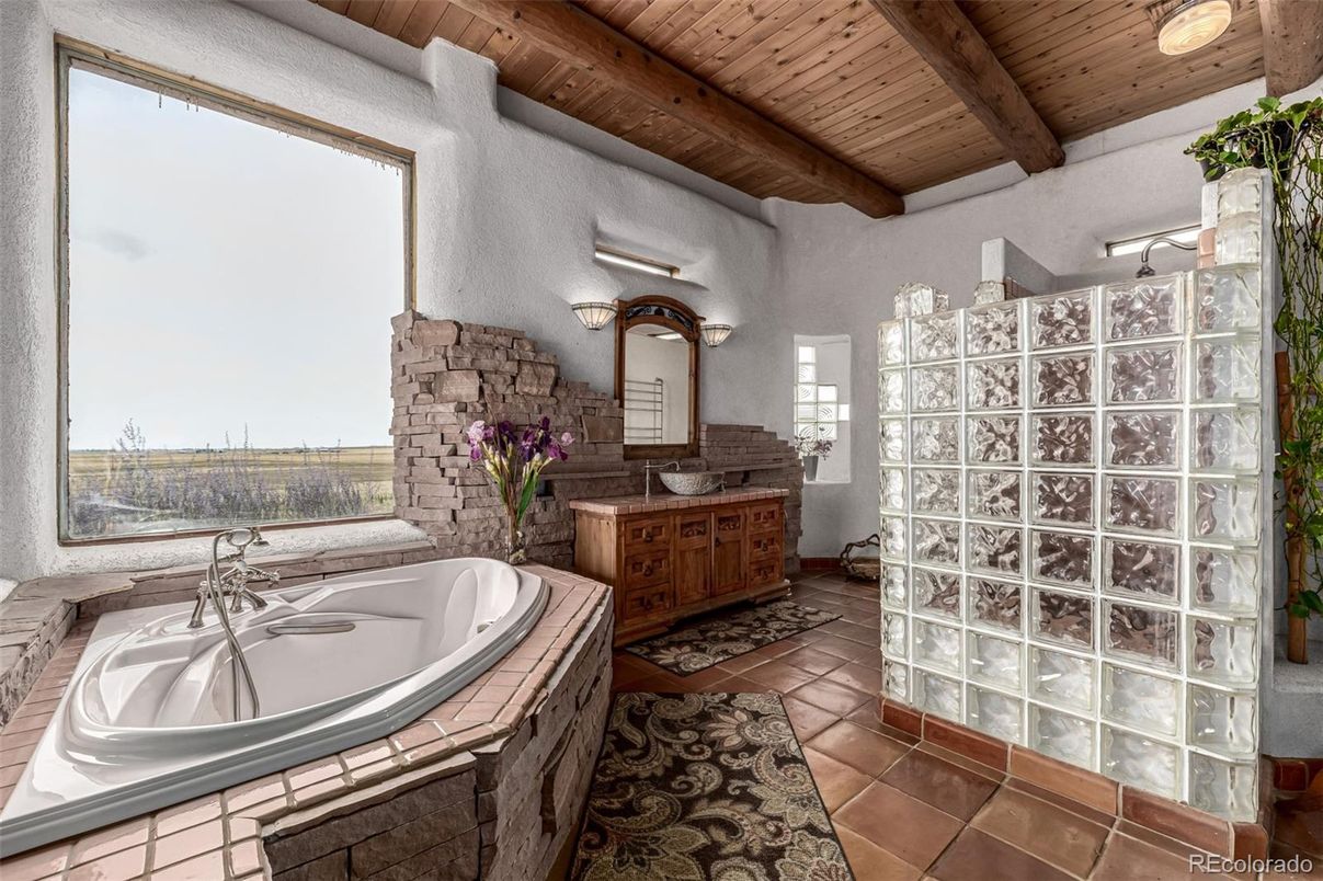 Bathroom, Interior, Wooden Beams, Wooden Ceilings