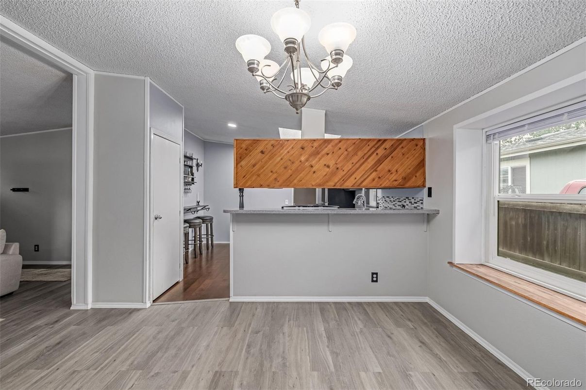Chandelier, Interior, Recessed Lighting, Wood Texture Flooring