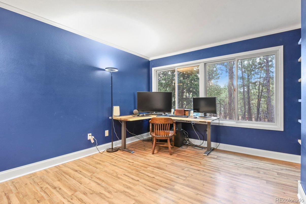 Home Office, Interior, Wood Texture Flooring