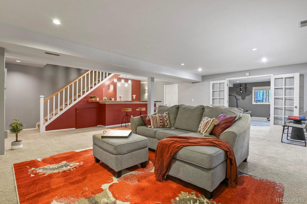 Interior, Living room, Recessed Lighting