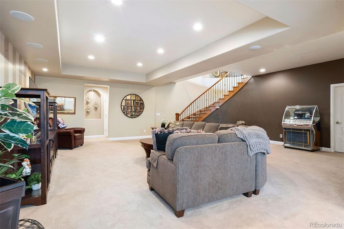 Interior, Living room, Recessed Lighting