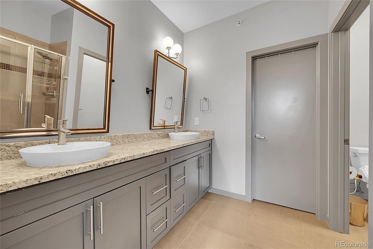Bathroom, Dual Sink Vanities, Glass Shower, Interior