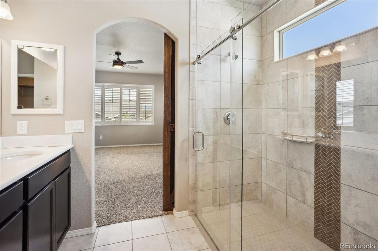 Bathroom, Dual Sink Vanities, Glass Shower, Interior