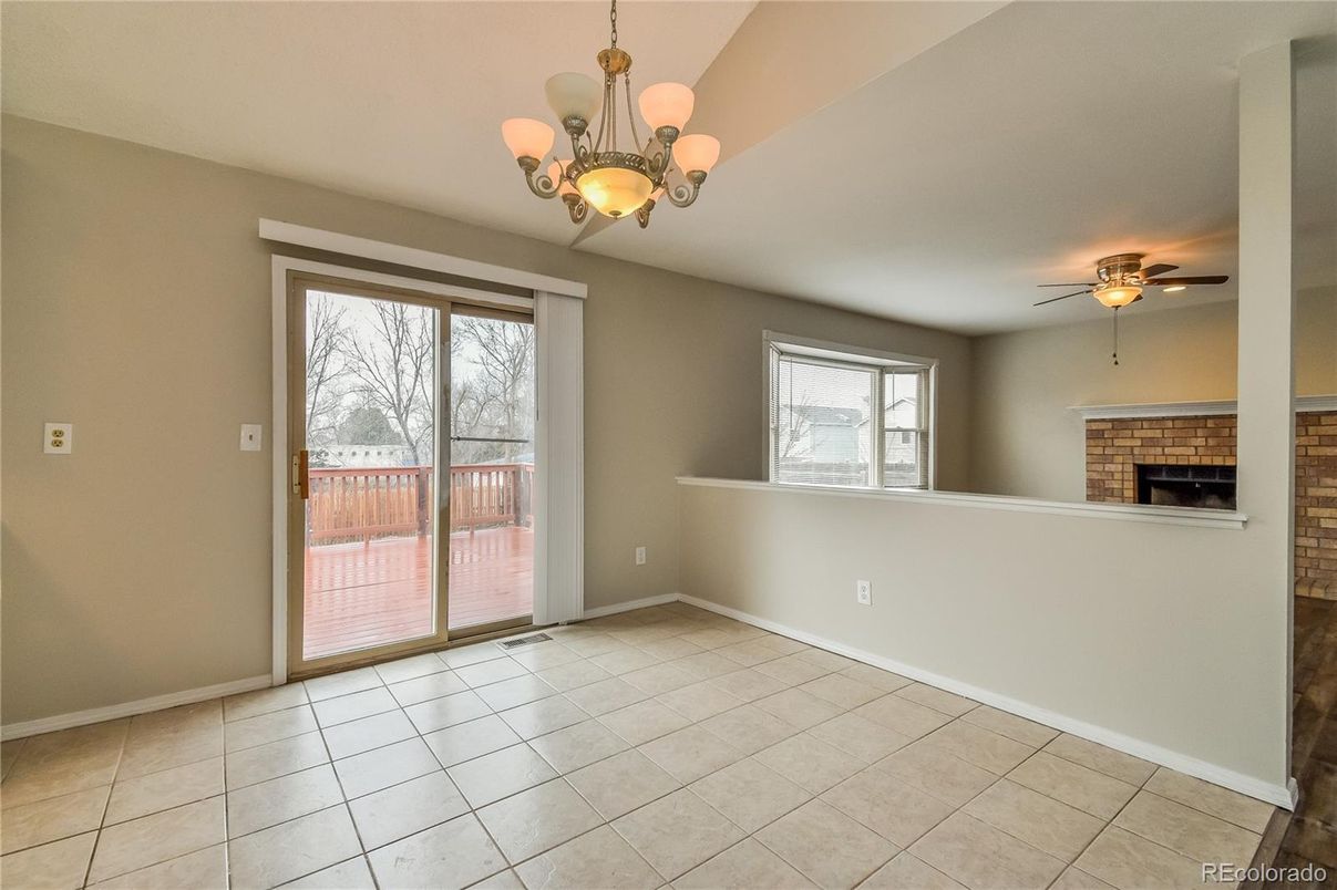 Chandelier, Empty room, Fireplace, Interior