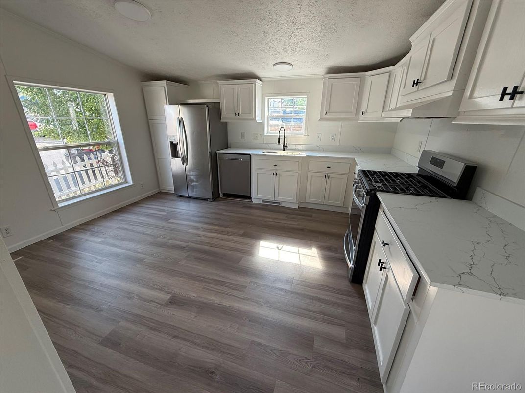 Interior, Kitchen, Wood Texture Flooring